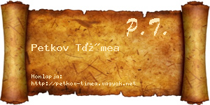 Petkov Tímea névjegykártya