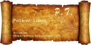 Petkov Tímea névjegykártya