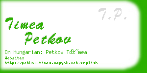 timea petkov business card